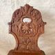 Antique Alsatian chair in carved wood