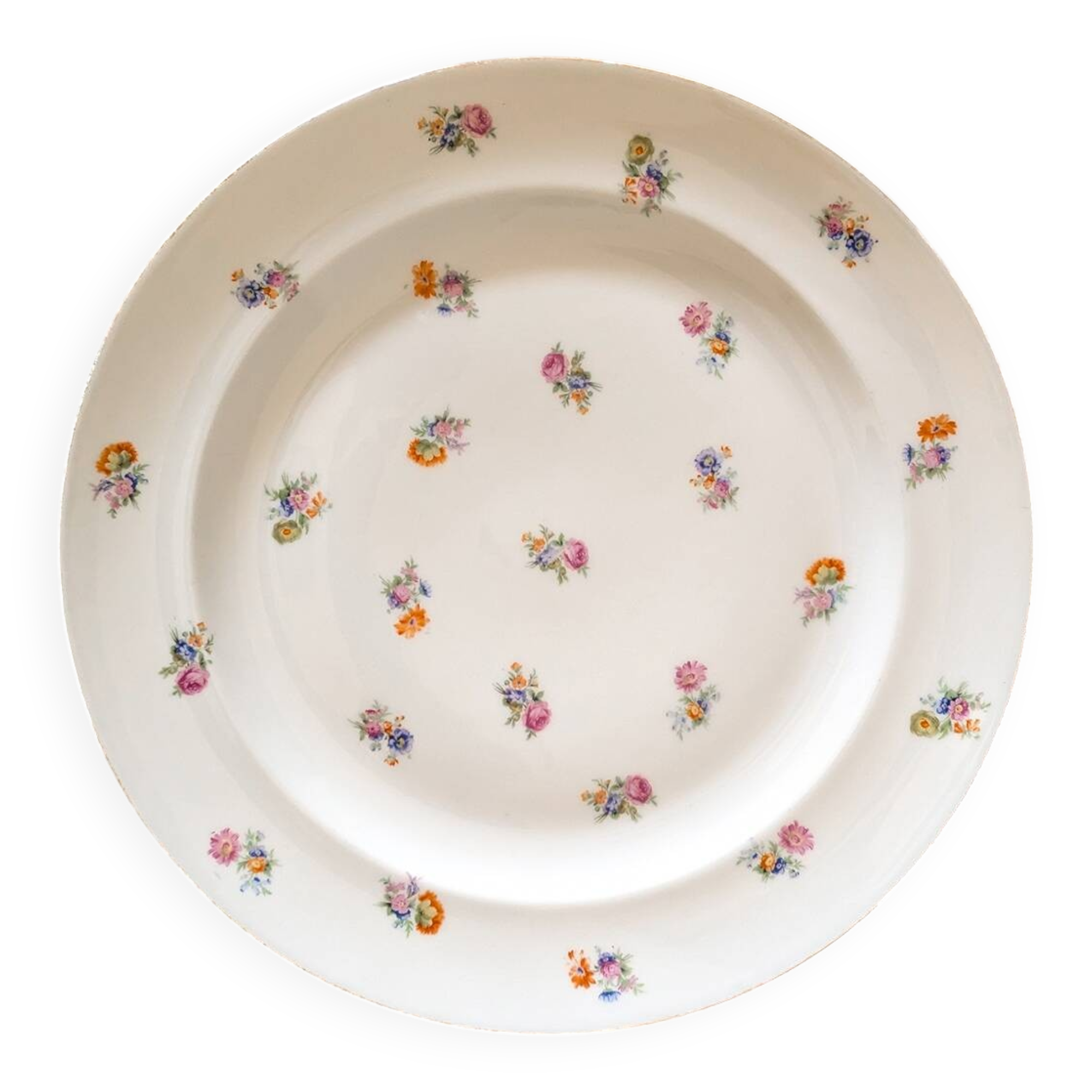 Round Limoges porcelain platter by Georges Boyer, 28.5cm diameter