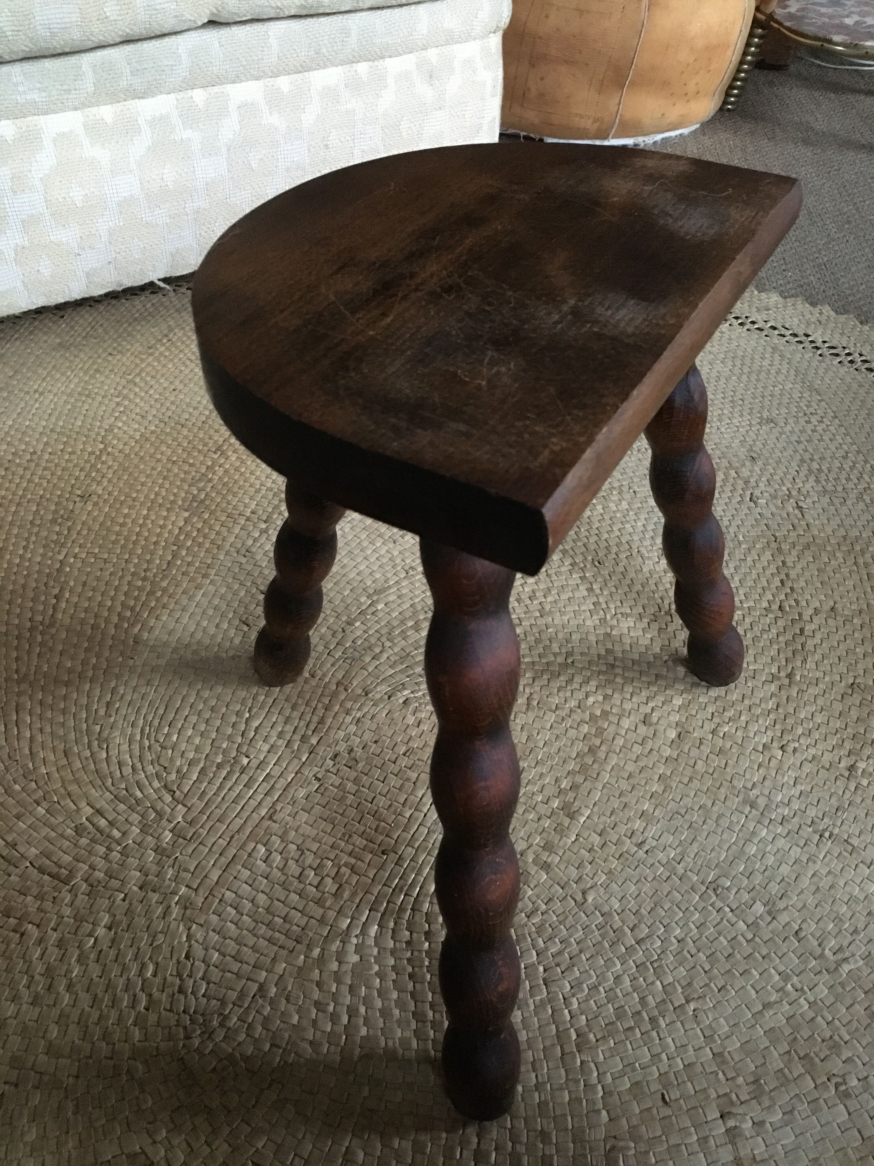 Cowhide tabouret