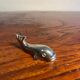 Porte couteau couvert année 70 métal argenté poisson