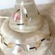 Vintage lamp in alabaster and mother-of-pearl