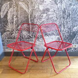 2 folding Talin mesh chairs