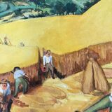 Aquarelle paysage vintage