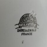 5 hollow plates Sarreguemines, Tabarin model