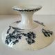 KG Lunéville footed plate with blue carnation decoration, 1880-1910