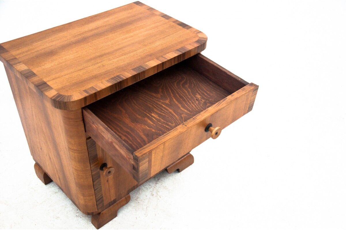 Paire de tables de chevet Art Déco, Pologne, années 1950