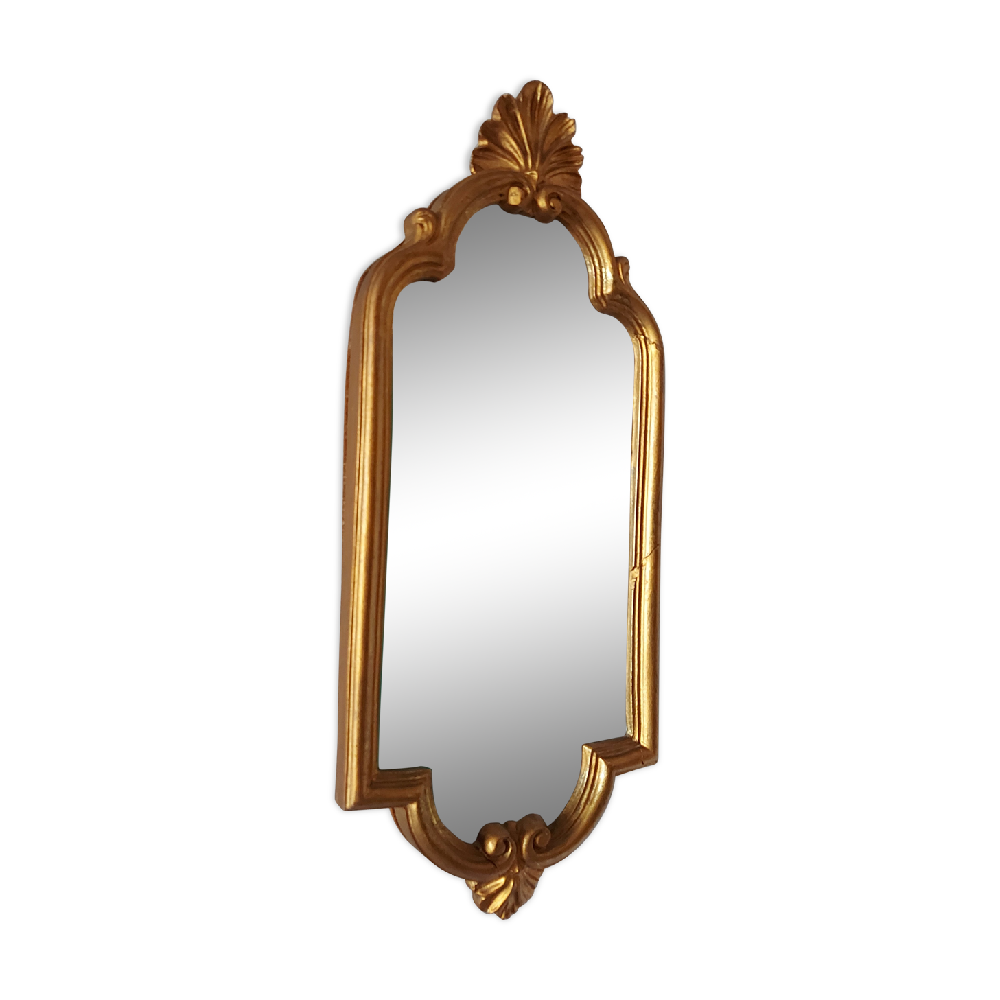 Miroir baroque doré 16x39cm