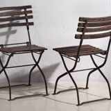 Antique outdoor folding chairs (c.1920). Set of 4 pieces #33