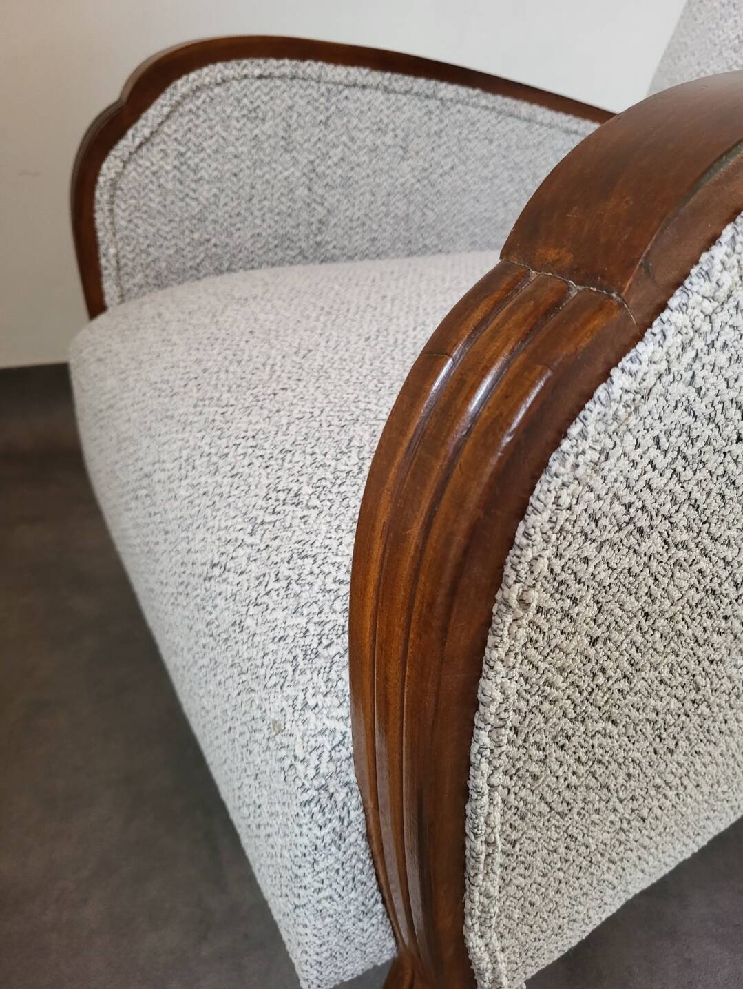 Restored 1930 art deco armchair