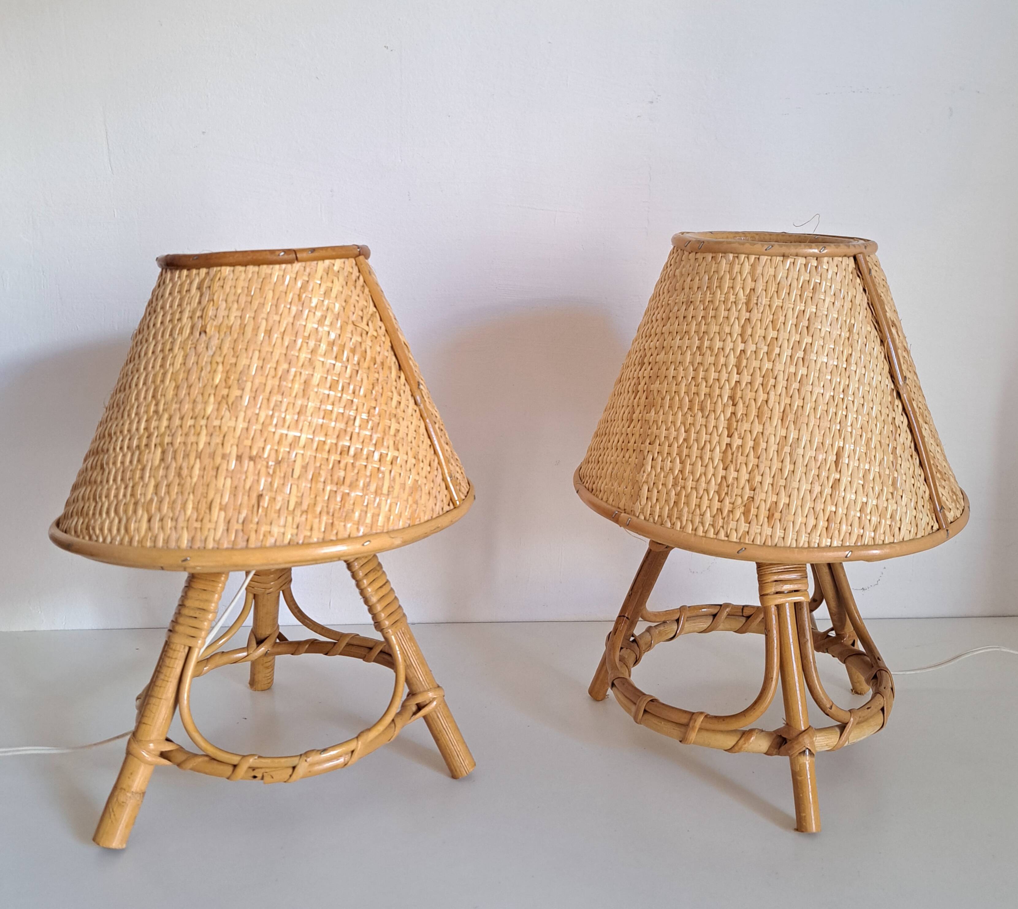 Pair of bedside lamps
