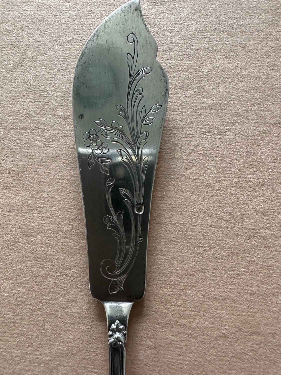 Pie Server - Filled Silver Handle - Late 19th century.