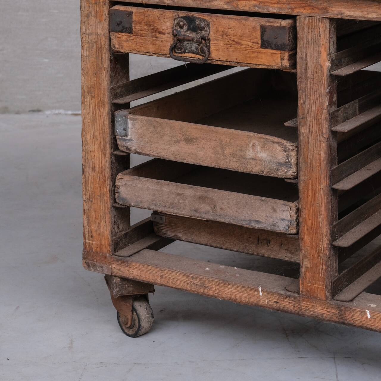 Antique English Bakers Kitchen Worktop or Kitchen Island Table
