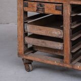 Antique English Bakers Kitchen Worktop or Kitchen Island Table