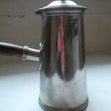 Chocolatière en metal blanc