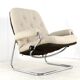 Ekornes Stressless 1970s armchair - very rare early model - new upholstered