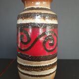Vase en céramique Allemagne de l'ouest, céramique à lave grasse, années 70 par Scheurich