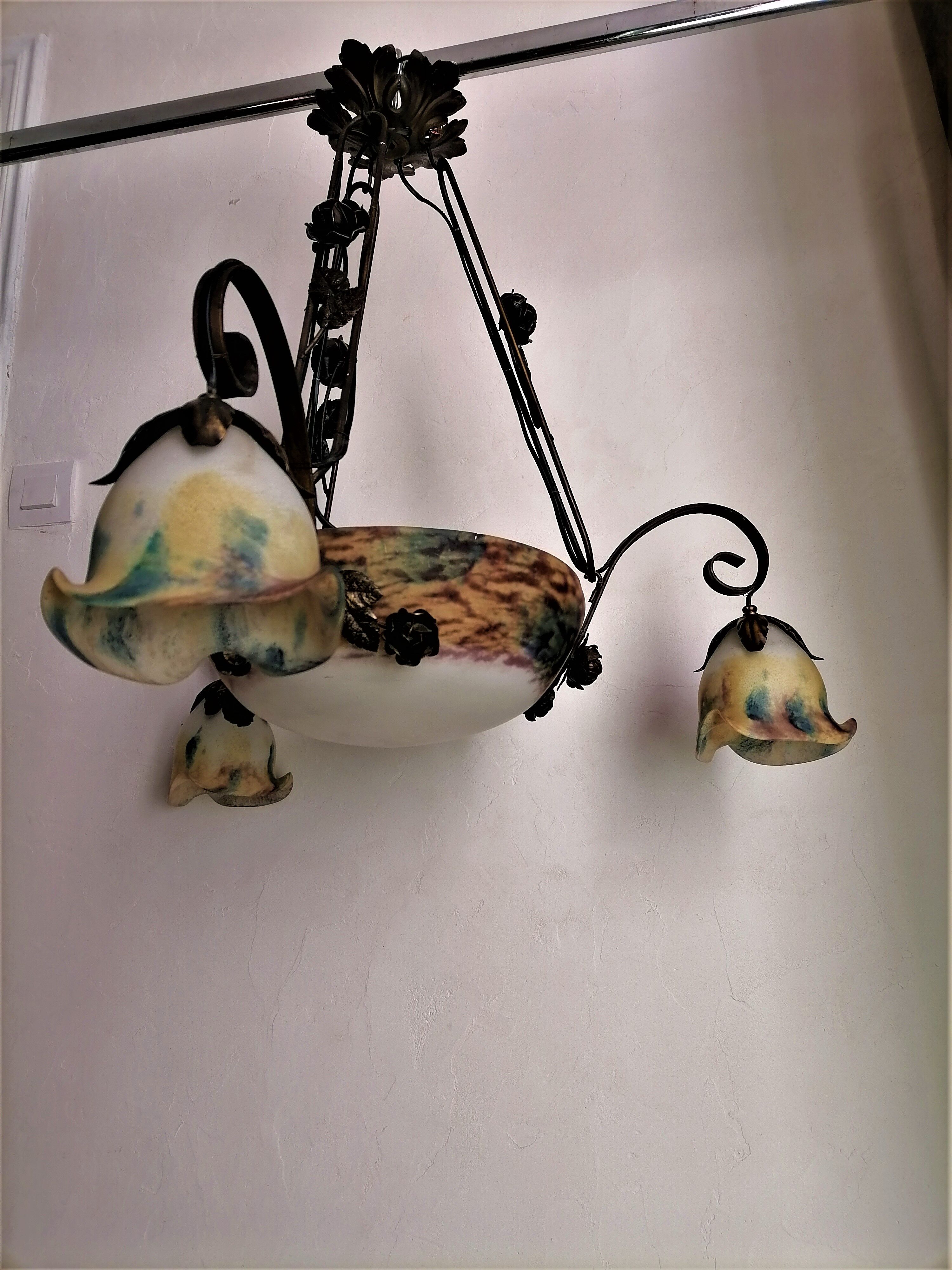 Chandelier, art deco