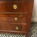 Empire chest of drawers, early 19th century period in mahogany veneer