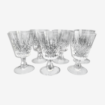 Set of 6 wine glasses cristallerie lorraine
