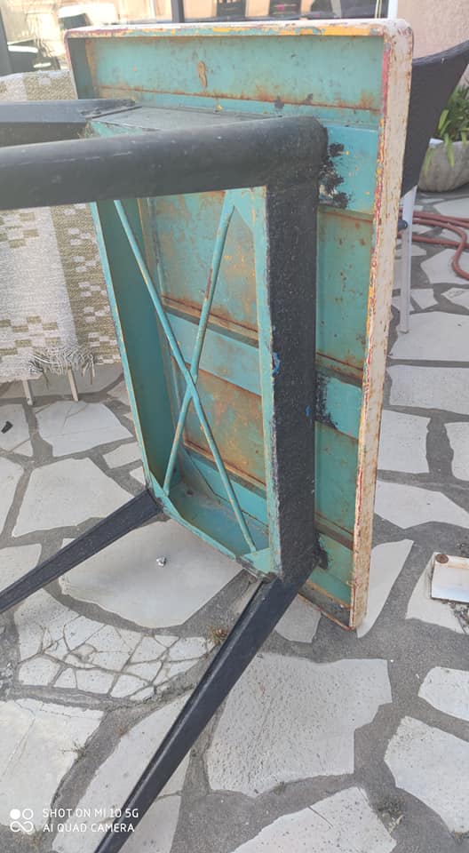 Tolix rectangular steel table