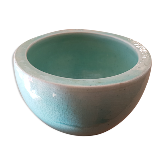 Coupe en céramique bleue Keramos 1950
