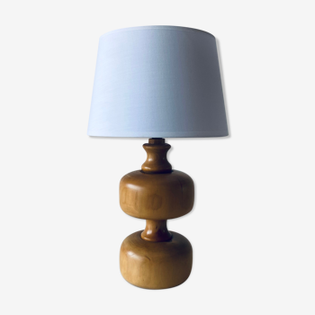 Lampe en bois tourné