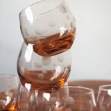 Vintage roly poly glasses 1940 set of 6