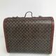 Wooden suitcase leather and metal 60s