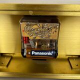 Vintage 1960s solid brass table clock Hollywood Regency Dugena, Switzerland