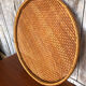 Old vintage braided wicker sieve