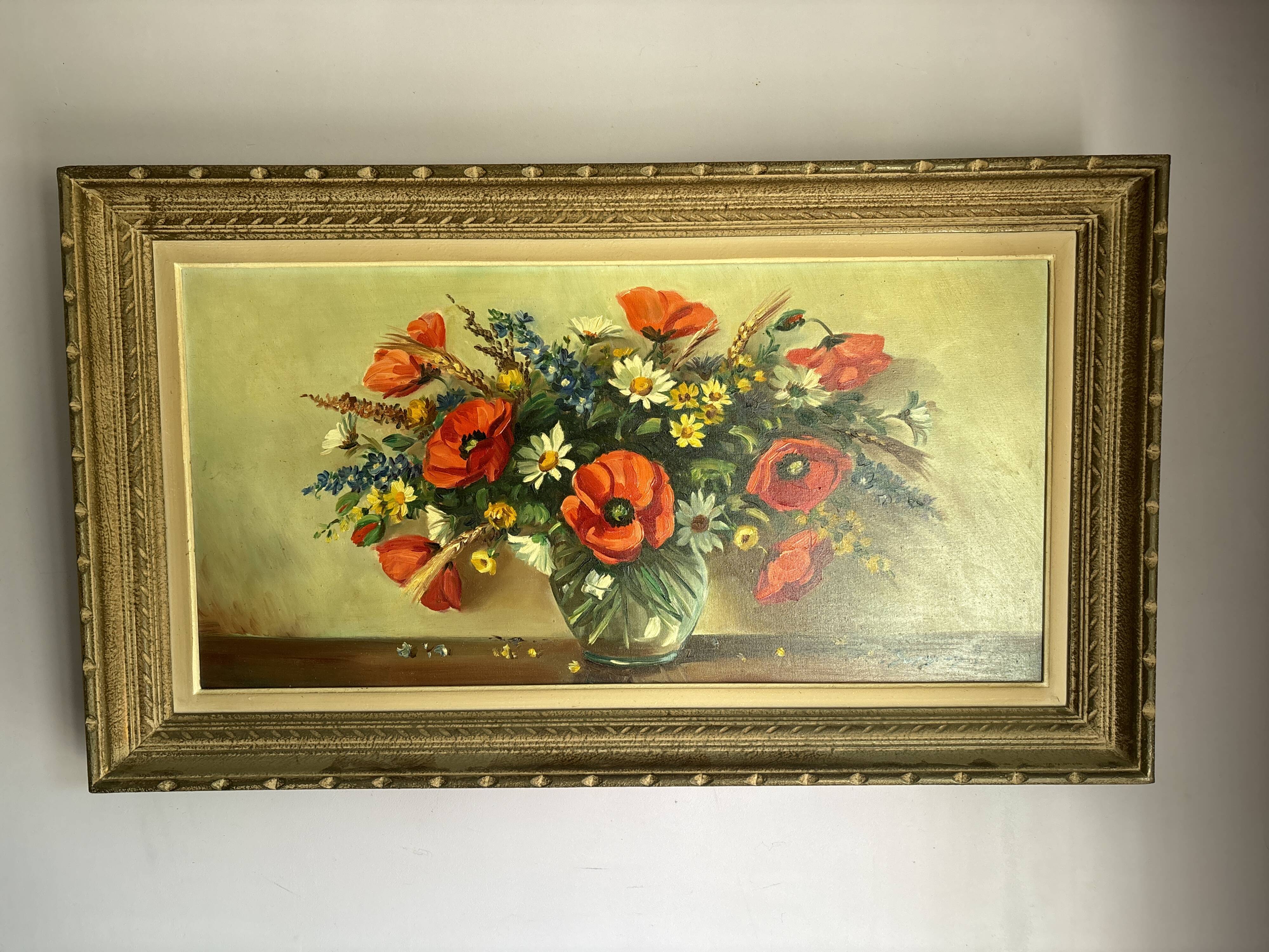 Grande tableau bouquet de fleurs