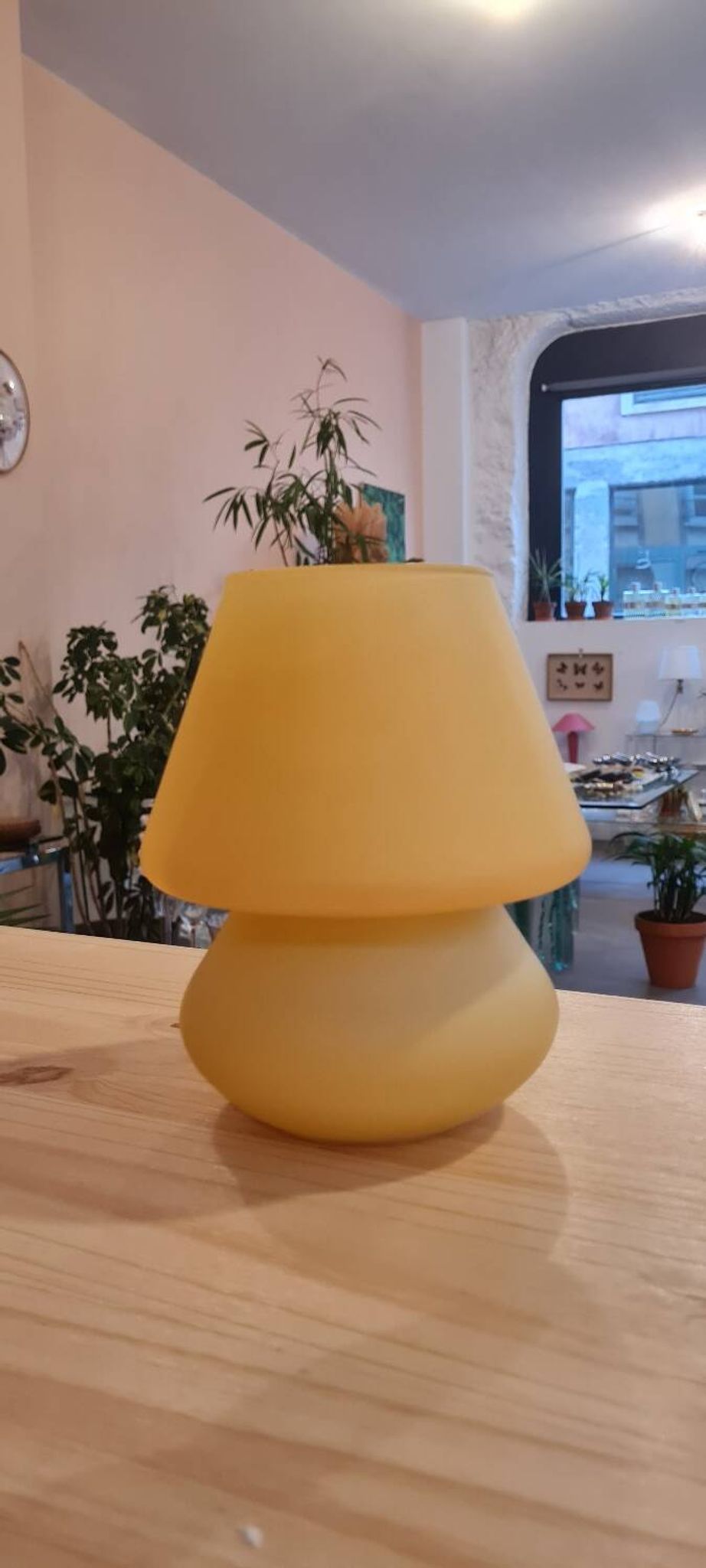 Lampe opaline Mushroom Habitat Vintage
