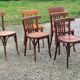 Set of 6 old bistro chairs Baumann and others