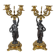 Pair of candelabra with women in the antique style of Napoleon III.