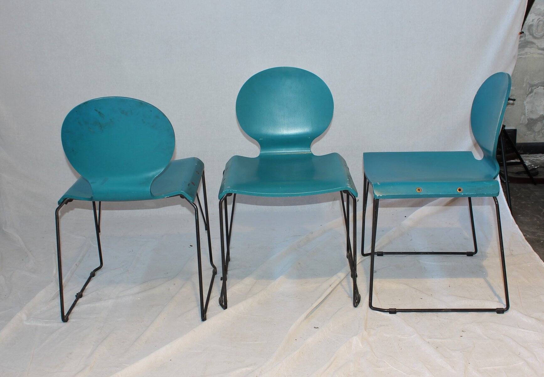 Dining Chairs, Italy, 1970s, Set of 3