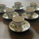 Set of 8 English ceramic coffee / mocha cups and saucers BARRATIS