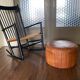 Leather pouf