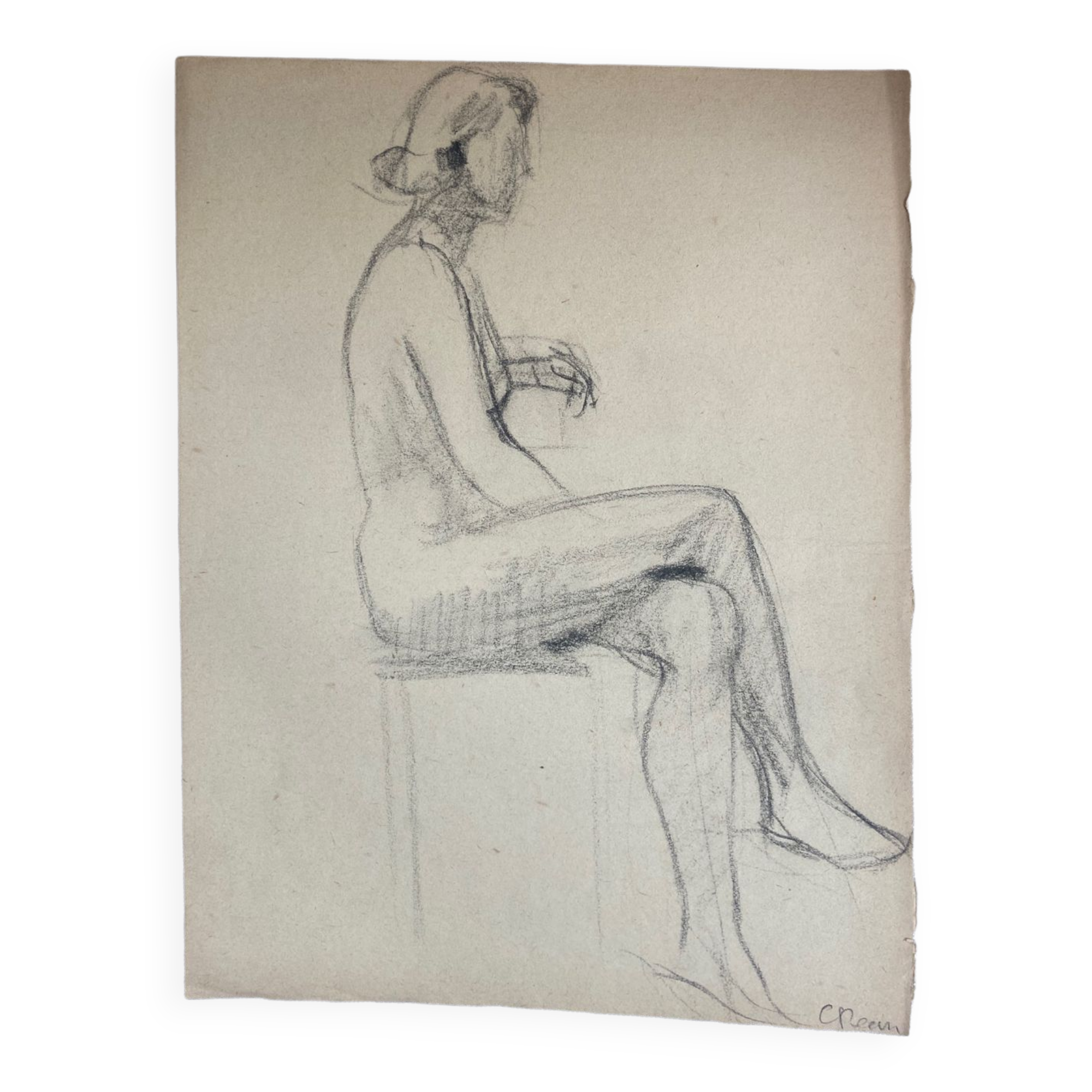 Female nude drawing
