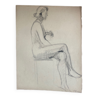 Female nude drawing