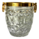 Champagne bucket in cut crystal, neck and brass handles