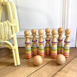Wooden bowling game