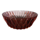 Chiseled pink glass salad bowl