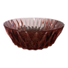 Chiseled pink glass salad bowl