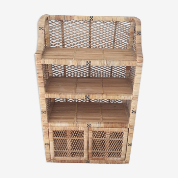 Rattan shelf