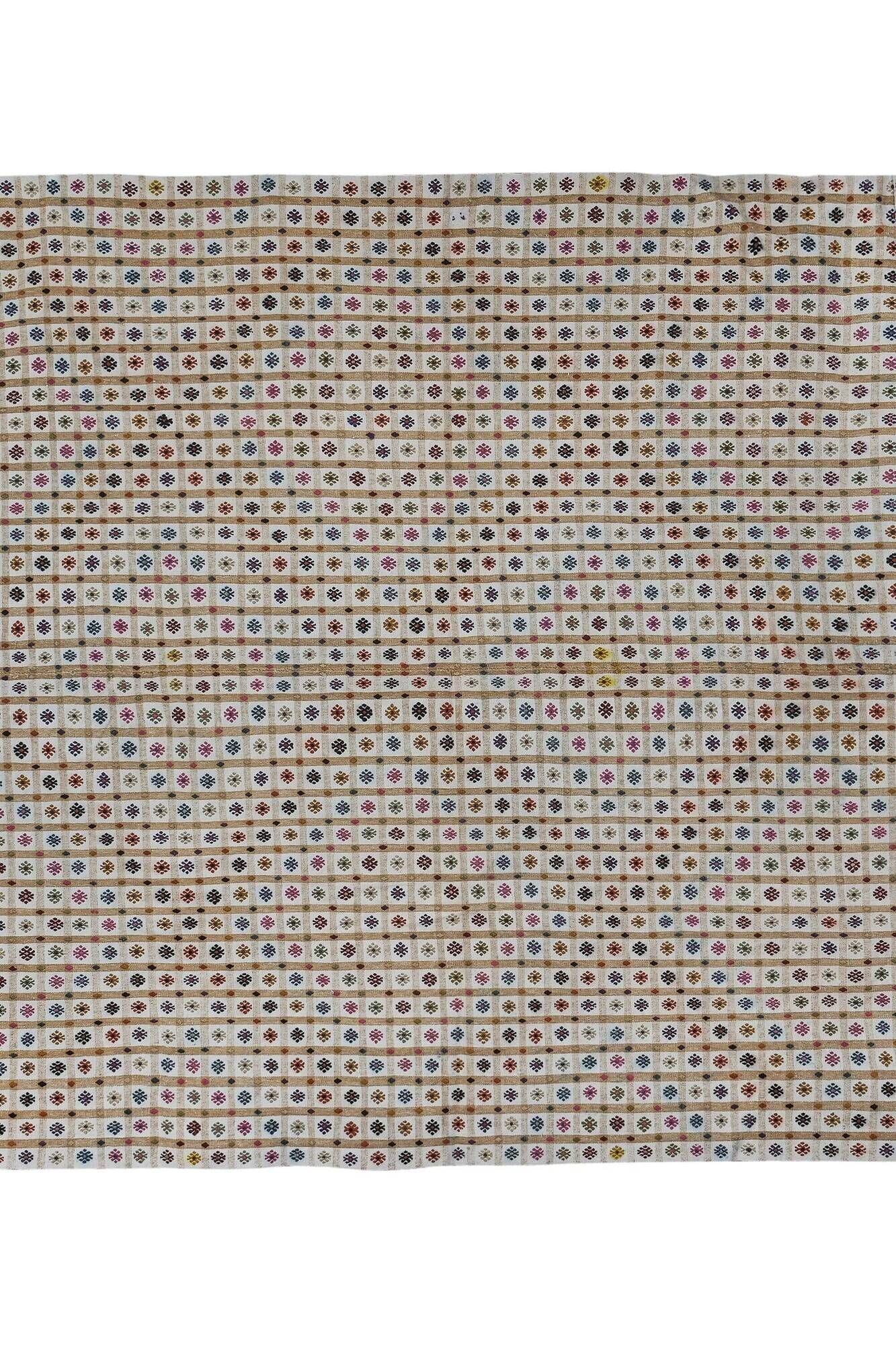 Vintage Turkish kilim, handwoven, 230x305 cm.