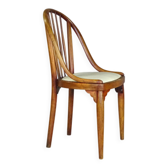 Thonet Chair A 845 from 1925, leather seat, No Baumann, Art Deco