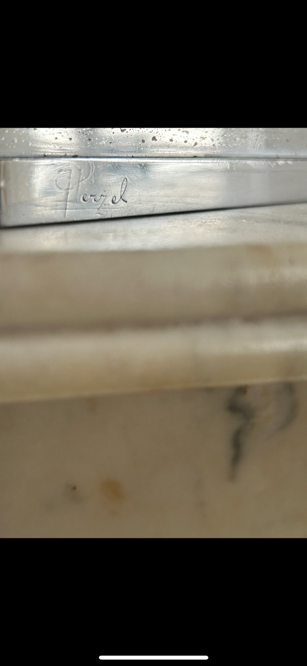 Suite de 5 appliques modernistes Perzel, chrome et Néon, Art deco 1930