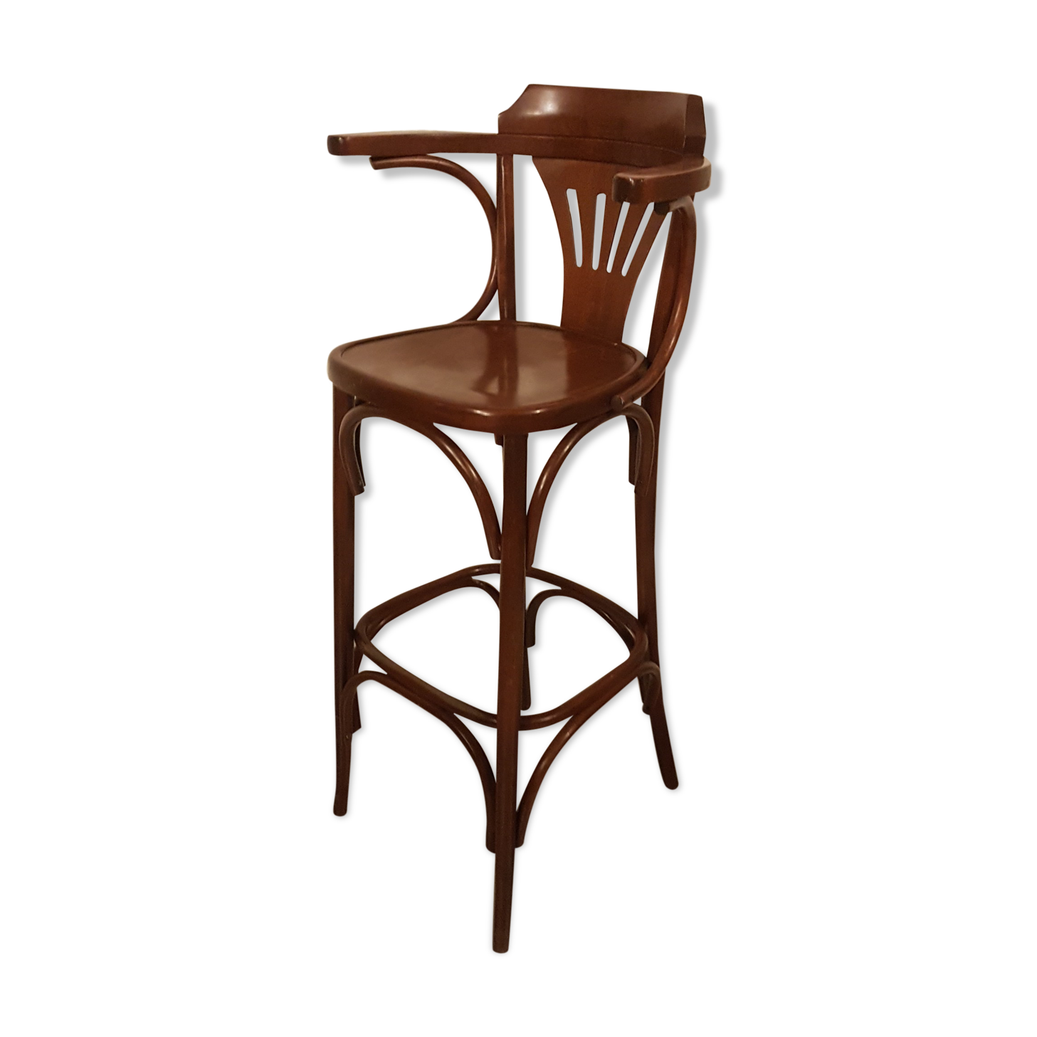Baumann-style bar stool set with back