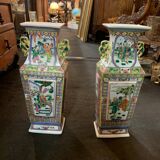 Paire de vases Canton 19ème siécle