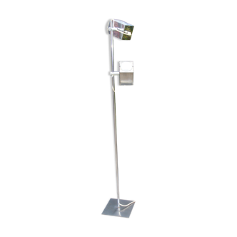 Lampadary 2 rectangular multidirectional lights circa 1970 in chrome and brushed stainless steel